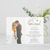 Nur verheiratete Hochzeitsempfang Einladung (Stehend Vorderseite)