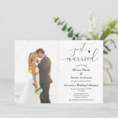 Nur verheiratete Hochzeitsempfang Einladung (Stehend Vorderseite)