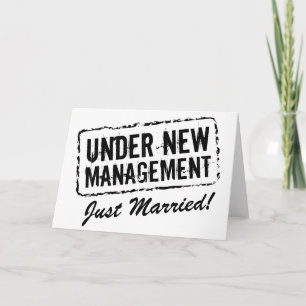 Nur verheiratete Hochzeitskarten Neue Verwaltung Ankündigung