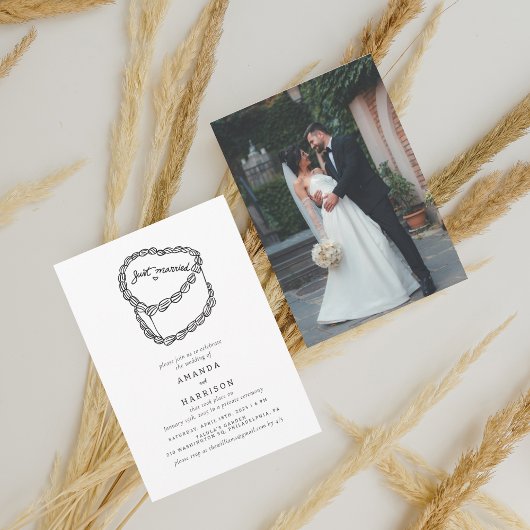 Nur verheiratete Hochzeitstorte Empfang Einladung