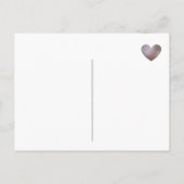 Nur verheiratete Perle & lila Hochzeitsherz Postka Ankündigungspostkarte (Rückseite)