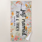 Nur verheiratete personalisierte Namen Strandtuch (Vorderseite)