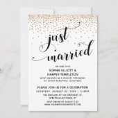 Nur verheiratete Skripte, Gold Confetti, Empfang-O Einladung (Vorderseite)