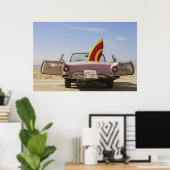 Nur verheiratete Unterschrift und Surfboard Poster (Heimbüro)