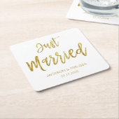 Nur verheiratete Untersetzer von White and Gold Fo (angewinkelt)