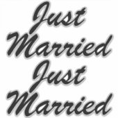 NUR VERHEIRATETE XL-Autokleber (2) - SCHWARZ Aufkleber (Vorderseite)