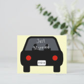 Nur verheiratetes Auto Einladung (Stehend Vorderseite)