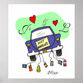 Nur verheiratetes Auto Poster (Vorne)