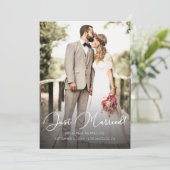 Nur verheiratetes Skript & Foto optional Empfang Einladung (Stehend Vorderseite)