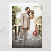 Nur verheiratetes Skript & Foto optional Empfang Einladung (Vorne/Hinten)