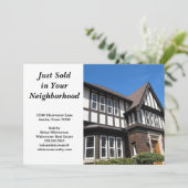 Nur verkaufen Custom House Foto Real Anwesen Marke Karte (Stehend Vorderseite)