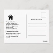 Nur verkaufen Real Anwesen Postkarte (Rückseite)