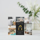 Nur verkauft Luxus Foto Real Anwesen House Logo Postkarte (Stehend Vorderseite)