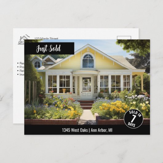 Nur verkauftes Real Anwesen Marketing Markenbezeic Postkarte (Vorne/Hinten)