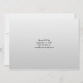 Nur verzierter Aquamariner Blau- und Silberblauer Einladung (Rückseite)