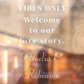 Nur Vibes | Herzlich willkommen bei unserer Liebe Fensteraufkleber