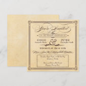 Nur Vintage Poster Creme & Brown Empfang (Vorne/Hinten)