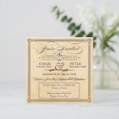 Nur Vintage Poster Creme & Brown Empfang (Stehend Vorderseite)