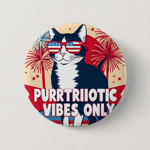 Nur violett - Katzenknopf Button
