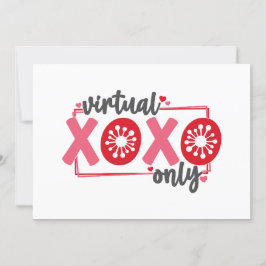 Nur Virtual XOXO | Funny Quarantine Valentine Feiertagskarte