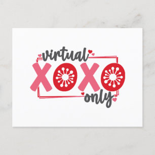 Nur Virtual XOXO Funny Quarantine Valentine Feiertagspostkarte