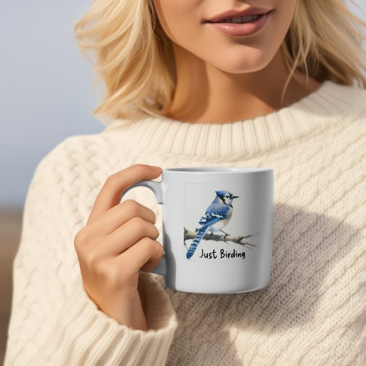 Nur Vogelbeobachtung Blue Jay Kaffeetasse