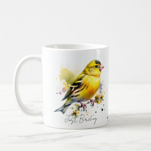 Nur Vogelbeobachtung/Gelbklemme Niedlich Kaffeetasse (Links)