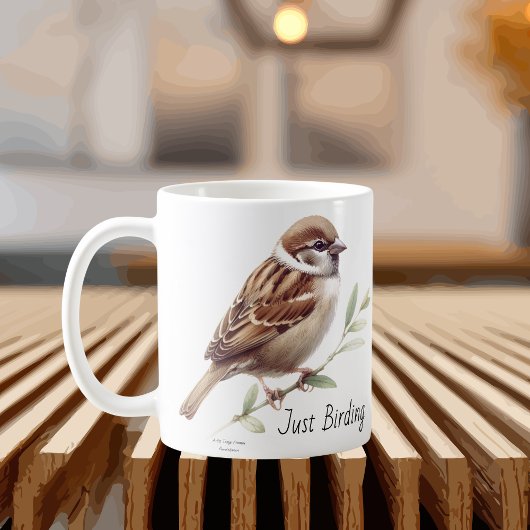 Nur Vogelbeobachtung Sparrow Kaffeetasse