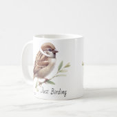 Nur Vogelbeobachtung Sparrow Kaffeetasse (Vorderseite Links)