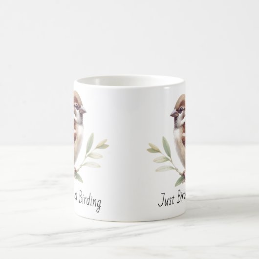 Nur Vogelbeobachtung Sparrow Kaffeetasse (Mittel)