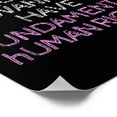 Nur Wanna hat Grundrechte Poster (Ecke)