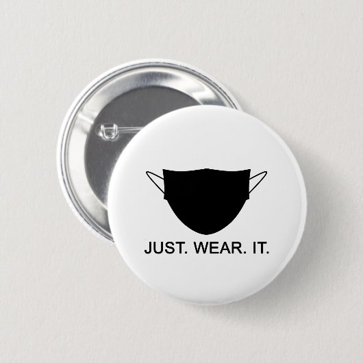 NUR WÄRE ES - Tragen Sie einen Maske Slogan Button (Vorne & Hinten)