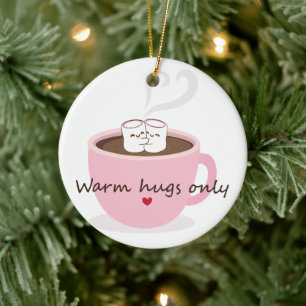 Nur warme Umarmungen Marshmallow Kakao Umarme Dood Keramik Ornament