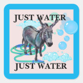 nur Wasser Quadratischer Aufkleber (Vorderseite)