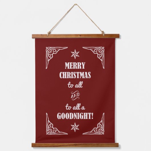 NUR WEIHNACHTEN AN ALLE... WANDTEPPICH MIT HOLZRAHMEN (Vorderseite)