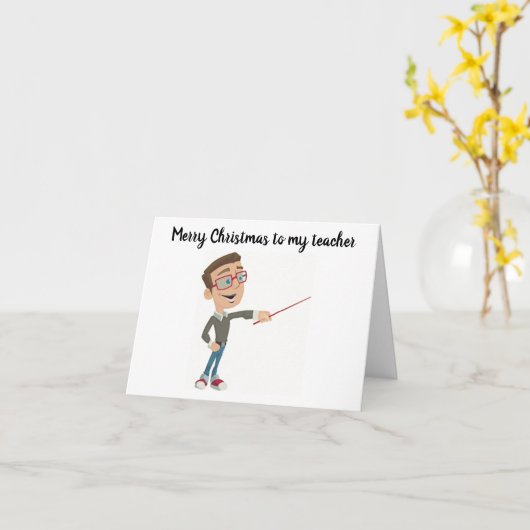 NUR WEIHNACHTEN AN ***MEINE LEHRER*** KARTE (Gelbe Blume)