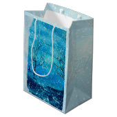 NUR Weihnachten Schneemann MEDIUM Mittlere Geschenktüte (Rückseite Schrägansicht)