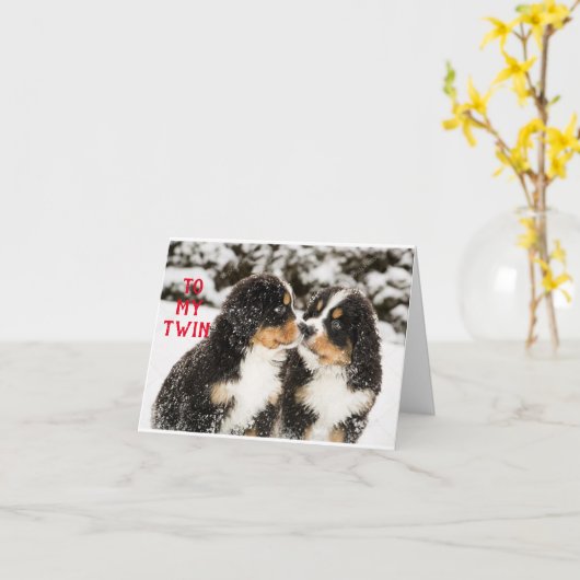 NUR WEIHNACHTEN ZU EINER SONDERKARTE "TWIN" KARTE (Gelbe Blume)