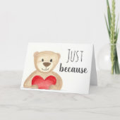 "Nur weil" Big Bären umarmen Wasserfarbenkarte Karte (Vorderseite)