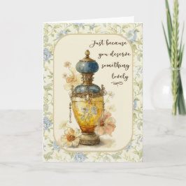 Nur Weil | Florale Vintage-Grußkarte Karte
