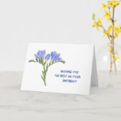 Nur weil - Freesias Karte (Gelbe Blume)