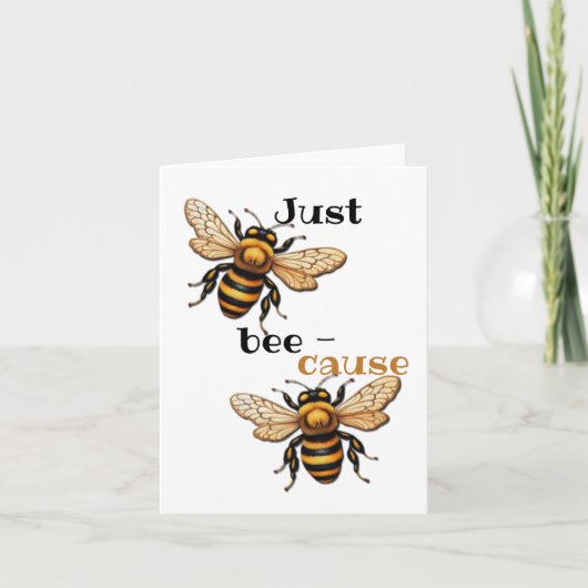 Nur weil geklappt danke Karte (Vorderseite)