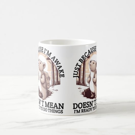 Nur weil ich wach bin, bin ich nicht Gemein, berei Kaffeetasse (Mittel)