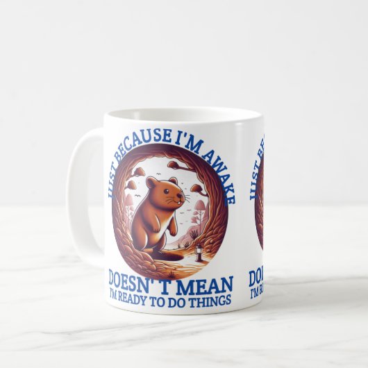 Nur weil ich wach bin, bin ich nicht Gemein, berei Kaffeetasse (Vorderseite Links)