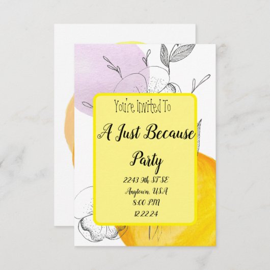 Nur weil Lässig Einladung (Vorne/Hinten)