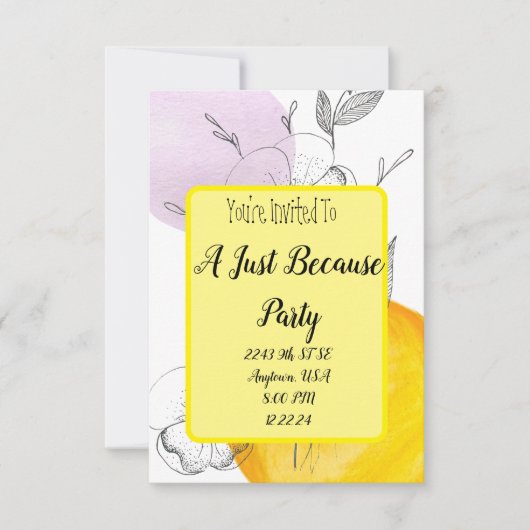 Nur weil Lässige Einladung (Vorderseite)