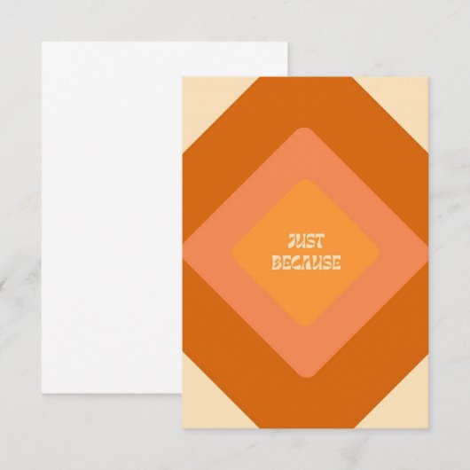 Nur weil Notecards Dankeskarte (Vorne/Hinten)