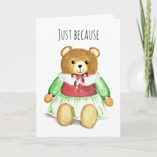 "Nur weil" Oma Bear Hug Card Karte (Vorderseite)