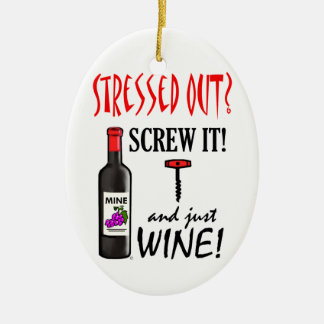Nur Wein Keramik Ornament