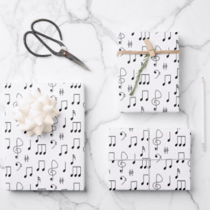 Nur Weiß festgestellt Geschenkpapier Set